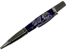 Load image into Gallery viewer, Sierra Elegant Beauty Pen - Purple Flowers Polymer Clay