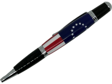 Load image into Gallery viewer, Sierra Chrome Ball Point Pen -  13 Stars and Stripes Resin
