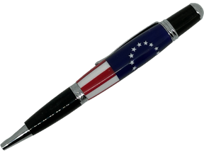 Sierra Chrome Ball Point Pen -  13 Stars and Stripes Resin
