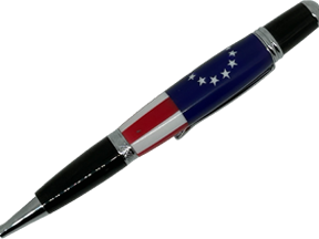 Sierra Chrome Ball Point Pen -  13 Stars and Stripes Resin