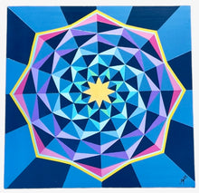 Load image into Gallery viewer, Blue Rotating Polygon Barn Quilt 1/8in Aluminum Composite Panel

