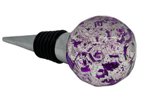 Load image into Gallery viewer, Bottle Stopper Clear and Purple Foil in Resin
