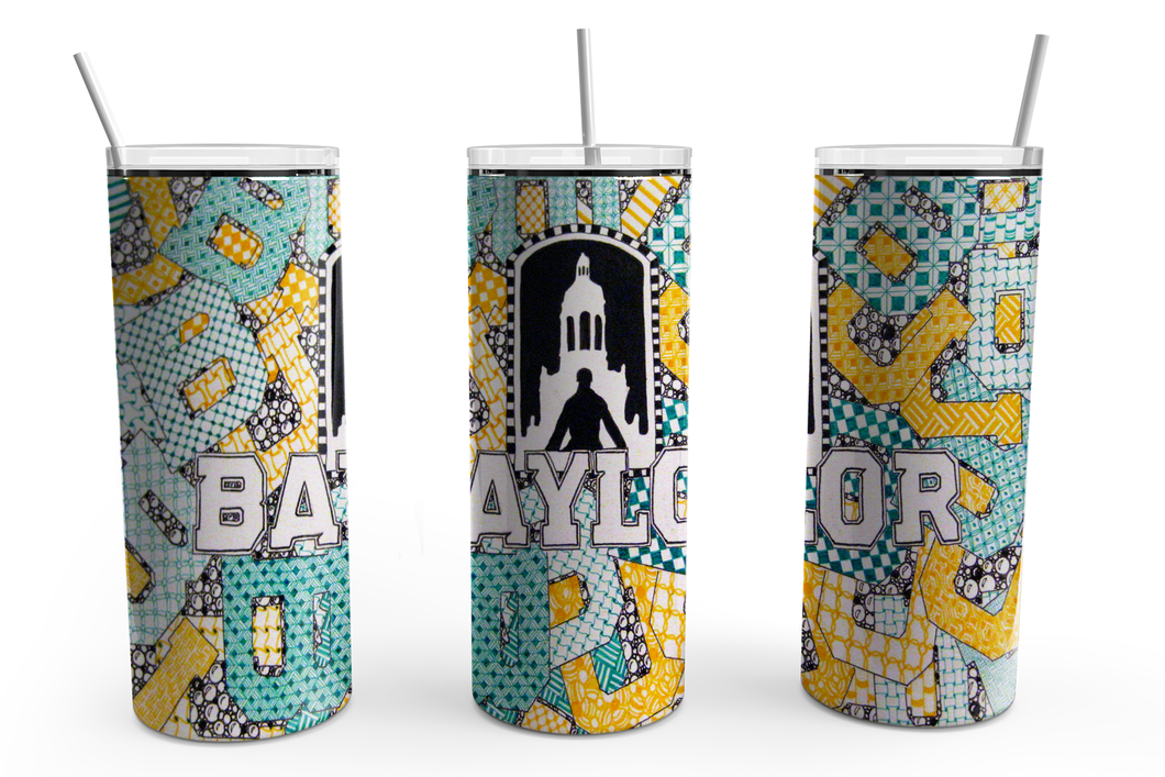 Tumbler - Baylor Zentangle 20 oz Straight