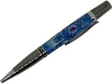 Load image into Gallery viewer, Sierra Elegant Beauty Pen - Blue Flowers Polymer Clay
