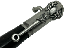 Load image into Gallery viewer, Bolt Action Deer Hunter Pen in Chrome made with English Bog Oak Wood
