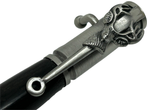 Bolt Action Deer Hunter Pen in Chrome made with English Bog Oak Wood