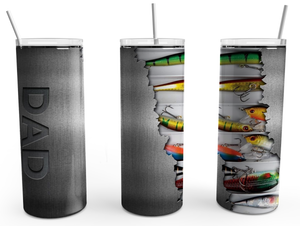 Tumbler - Dad Fishing 20 oz Straight