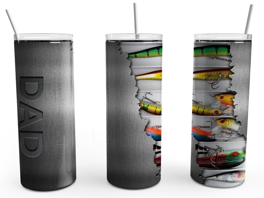 Tumbler - Dad Fishing 20 oz Straight