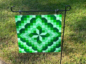 Shades of Green Barn Quilt 1/8in Aluminum Composite Panel