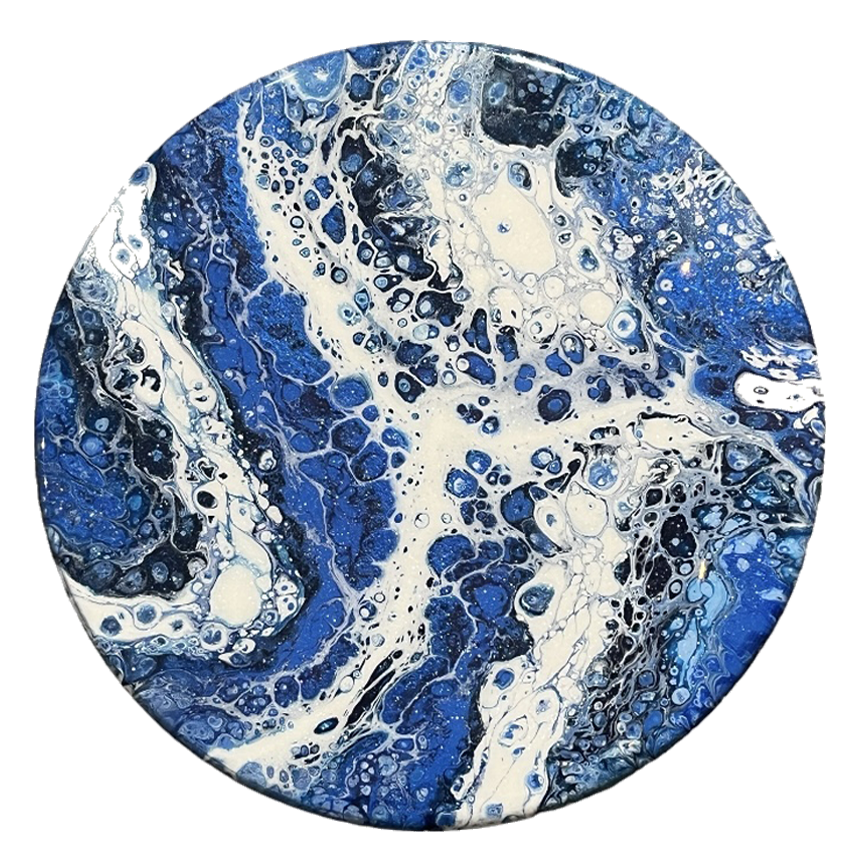 Lazy Susan Ice Blue-White-Black - 14
