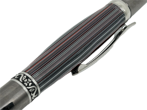Fordite Sierra Elegant Beauty Chrome Ball Point Pen -  Fordite in Resin