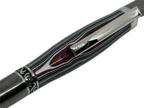 Fordite Sierra Elegant Beauty Chrome Ball Point Pen -  Fordite in Resin