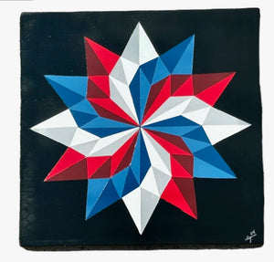 Patriotic Love Blossom Barn Quilt