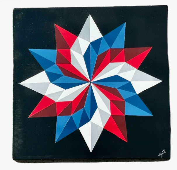 Patriotic Love Blossom Barn Quilt