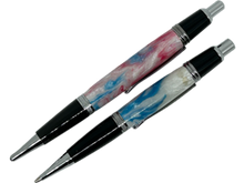 Load image into Gallery viewer, Sierra Click Ball Point Pen/Pencil Set - Red, Blue, White Resin
