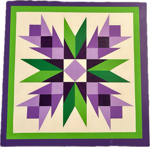 Barn Quilt - purple Thistle