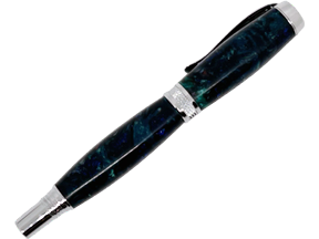 Diamond Knurl Rollerball Chrome with Multicolored Acrylic