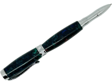Load image into Gallery viewer, Diamond Knurl Rollerball Chrome with Multicolored Acrylic
