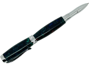 Diamond Knurl Rollerball Chrome with Multicolored Acrylic