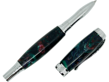 Load image into Gallery viewer, Diamond Knurl Rollerball Chrome with Multicolored Acrylic
