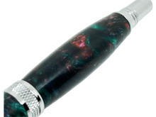 Load image into Gallery viewer, Diamond Knurl Rollerball Chrome with Multicolored Acrylic
