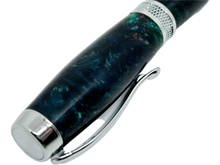 Load image into Gallery viewer, Diamond Knurl Rollerball Chrome with Multicolored Acrylic
