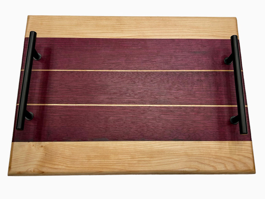 Hardwood Serving Tray made with Purple Heart and Maple