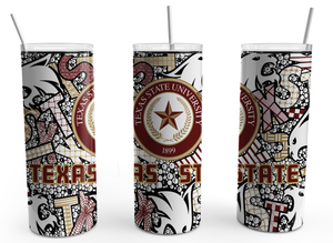 Tumbler - Texas State Zentangle 20 oz Straight