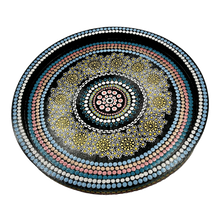 Load image into Gallery viewer, Two Tier Serving Tray - Dot Mandala Painting

