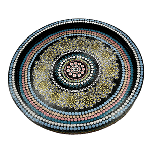 Two Tier Serving Tray - Dot Mandala Painting