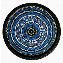 Load image into Gallery viewer, Two Tier Serving Tray - Dot Mandala Painting
