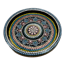 Load image into Gallery viewer, Two Tier Serving Tray - Dot Mandala Painting

