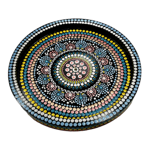 Two Tier Serving Tray - Dot Mandala Painting