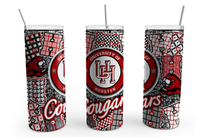 Tumbler - University of Houston Zentangle 20 oz Straight