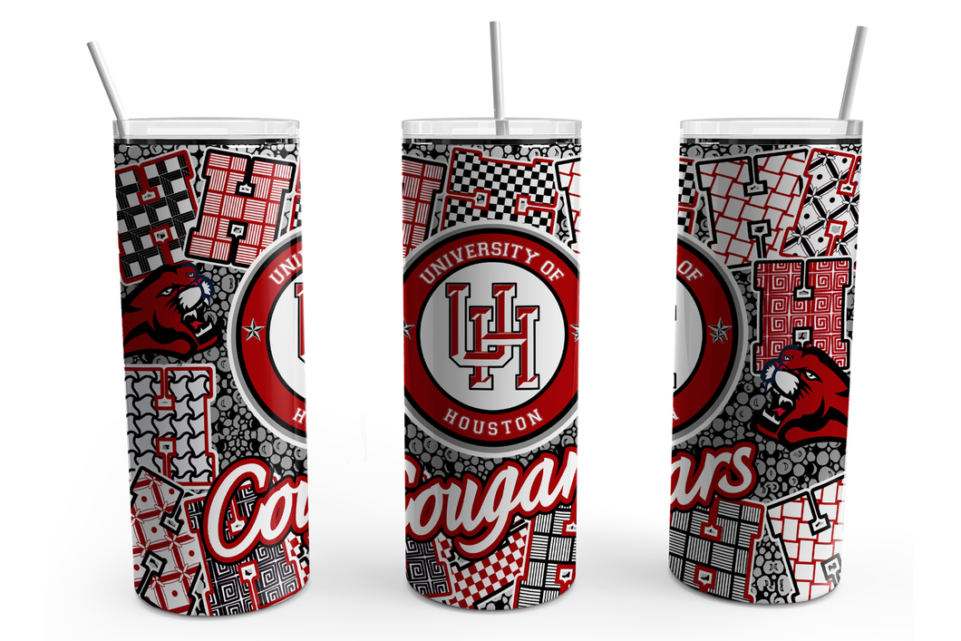 Tumbler - University of Houston Zentangle 20 oz Straight