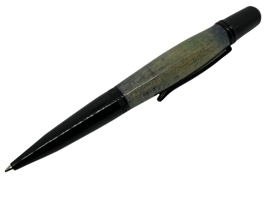 Sierra Twist Ball Point Pen -  Maple dyed with green and purple