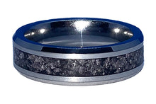 Load image into Gallery viewer, Tungsten Ring Inlay with Crushed Amethyst (Very Light Purple)

